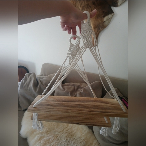 Handmade Macrame Hanging Shelf - Picture 1 of 1